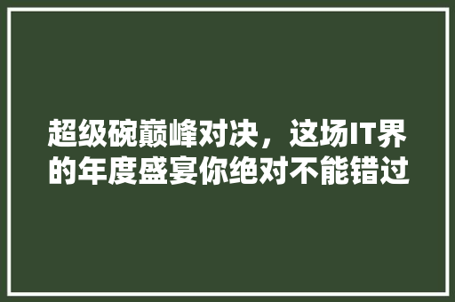 超级碗巅峰对决，这场IT界的年度盛宴你绝对不能错过！ 网站建设公司