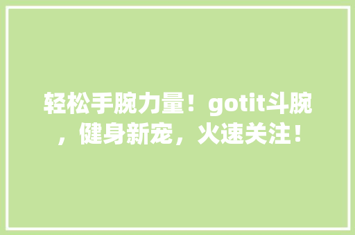 轻松手腕力量！gotit斗腕，健身新宠，火速关注！ 必应SEO
