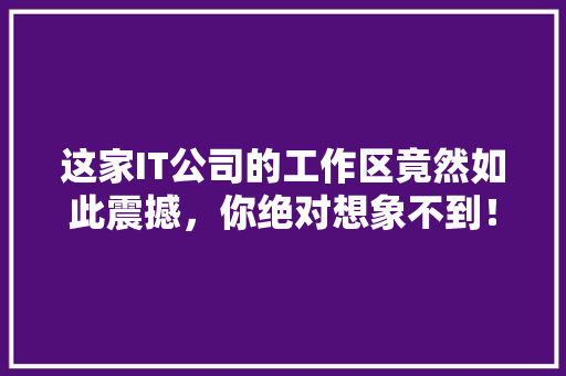 这家IT公司的工作区竟然如此震撼，你绝对想象不到！ 必应SEO