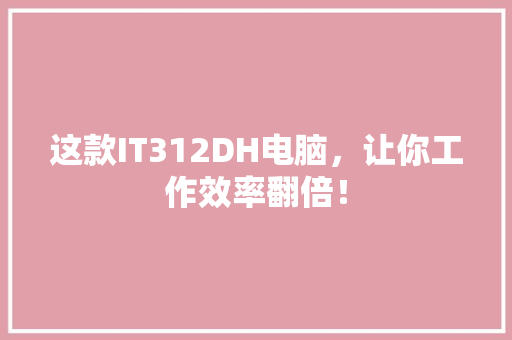 这款IT312DH电脑，让你工作效率翻倍！ 网站建设公司