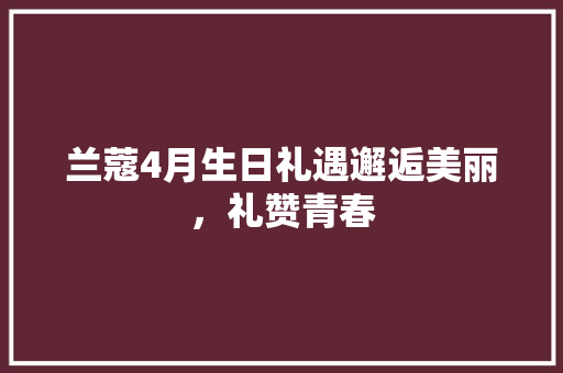 兰蔻4月生日礼遇邂逅美丽，礼赞青春 必应SEO