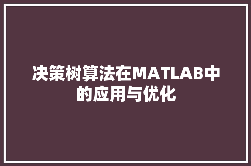决策树算法在MATLAB中的应用与优化 百度SEO