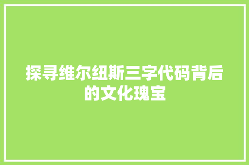 探寻维尔纽斯三字代码背后的文化瑰宝 网站建设公司 探寻维尔纽斯三字代码背后的文化瑰宝 网站建设公司