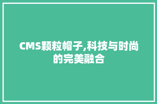 CMS颗粒帽子,科技与时尚的完美融合
