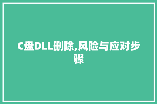 C盘DLL删除,风险与应对步骤 网站建设公司