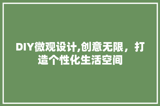 DIY微观设计,创意无限，打造个性化生活空间 网站建设公司