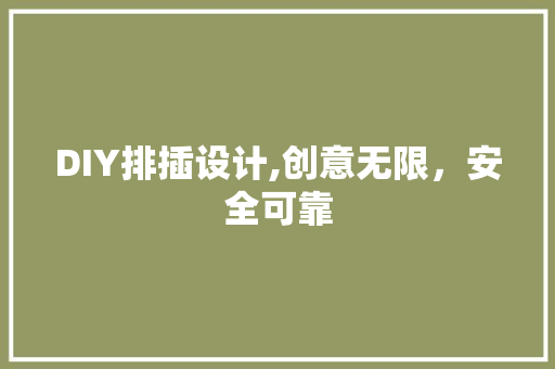 DIY排插设计,创意无限，安全可靠 必应SEO