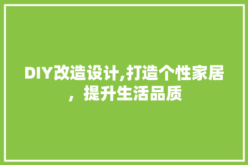 DIY改造设计,打造个性家居，提升生活品质 SEO关键词