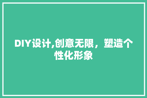 DIY设计,创意无限，塑造个性化形象 百度SEO