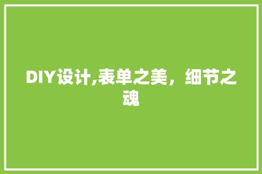 DIY设计,表单之美，细节之魂 必应SEO