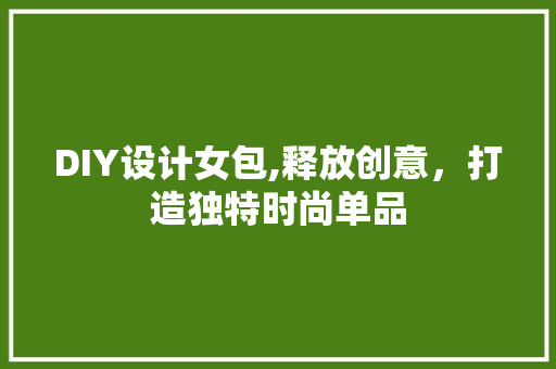 DIY设计女包,释放创意，打造独特时尚单品 SEO关键词