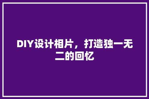 DIY设计相片，打造独一无二的回忆 SEO关键词