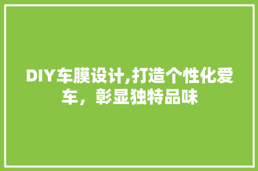 DIY车膜设计,打造个性化爱车，彰显独特品味 SEO关键词