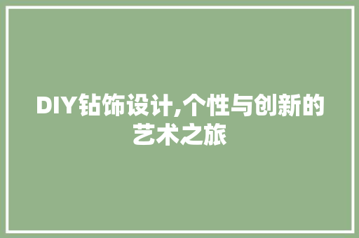 DIY钻饰设计,个性与创新的艺术之旅 必应SEO