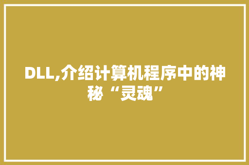 DLL,介绍计算机程序中的神秘“灵魂” 百度SEO