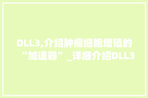 DLL3,介绍肿瘤细胞增殖的“加速器”_详细介绍DLL3的副作用及其研究进展 百度SEO