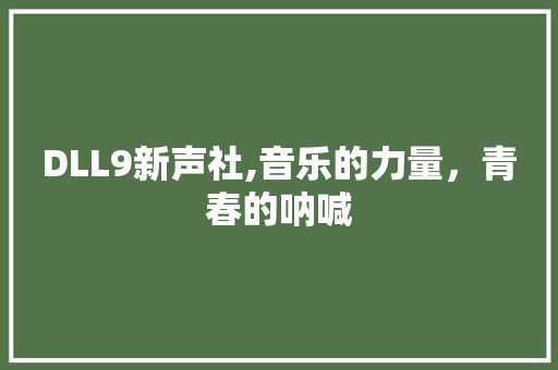DLL9新声社,音乐的力量，青春的呐喊