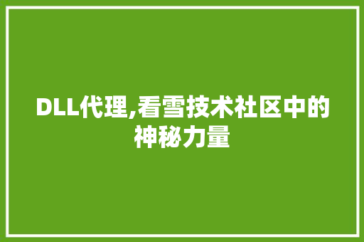 DLL代理,看雪技术社区中的神秘力量