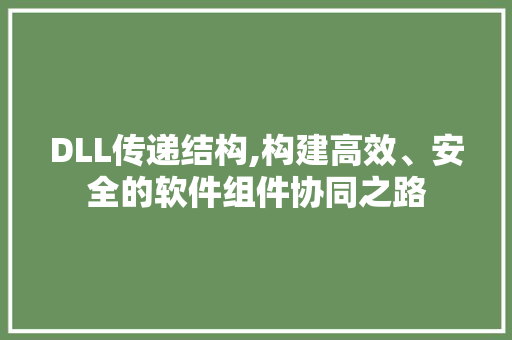DLL传递结构,构建高效、安全的软件组件协同之路
