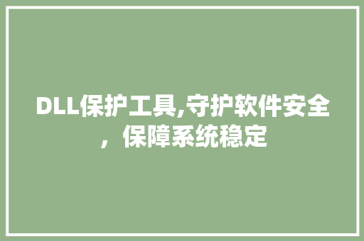 DLL保护工具,守护软件安全，保障系统稳定
