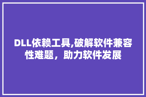 DLL依赖工具,破解软件兼容性难题，助力软件发展