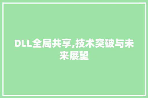DLL全局共享,技术突破与未来展望
