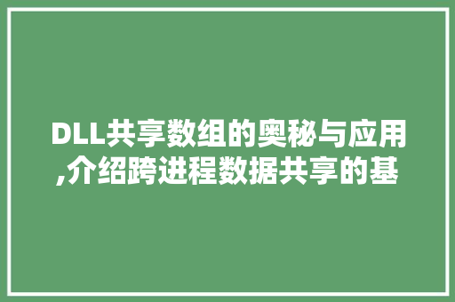 DLL共享数组的奥秘与应用,介绍跨进程数据共享的基石