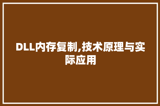 DLL内存复制,技术原理与实际应用