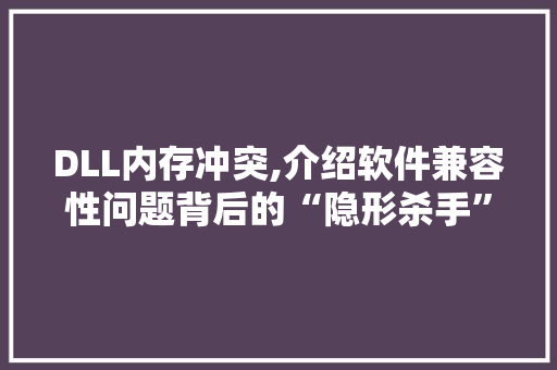 DLL内存冲突,介绍软件兼容性问题背后的“隐形杀手”
