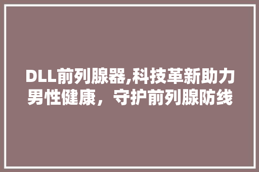 DLL前列腺器,科技革新助力男性健康，守护前列腺防线