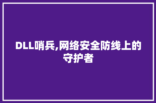 DLL哨兵,网络安全防线上的守护者