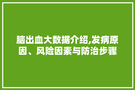 脑出血大数据介绍,发病原因、风险因素与防治步骤 百度SEO