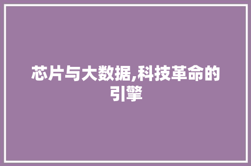 芯片与大数据,科技革命的引擎 必应SEO