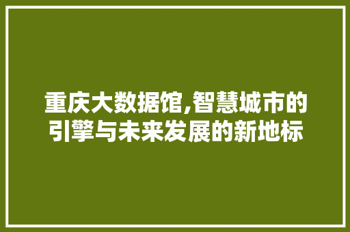 重庆大数据馆,智慧城市的引擎与未来发展的新地标