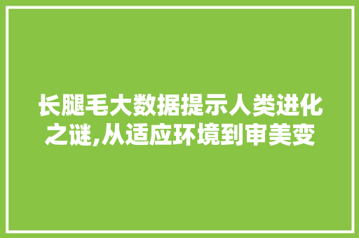 长腿毛大数据提示人类进化之谜,从适应环境到审美变迁