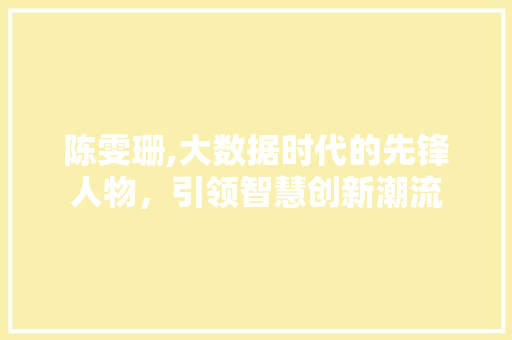 陈雯珊,大数据时代的先锋人物，引领智慧创新潮流