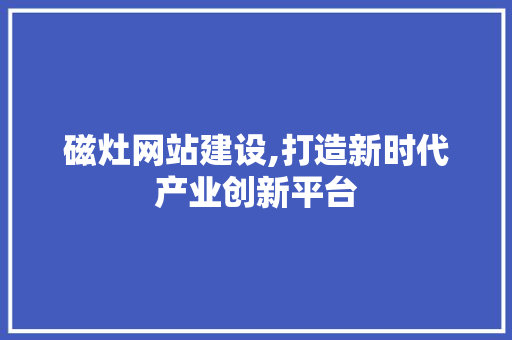 磁灶网站建设,打造新时代产业创新平台 百度SEO