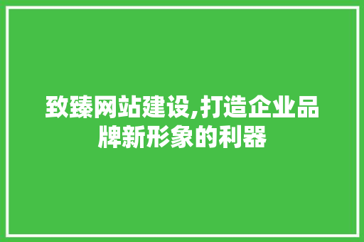 致臻网站建设,打造企业品牌新形象的利器 搜狗SEO