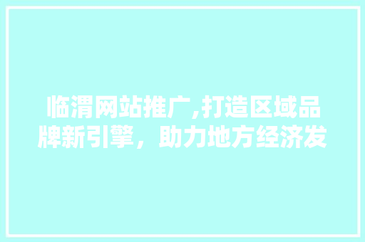 临渭网站推广,打造区域品牌新引擎，助力地方经济发展
