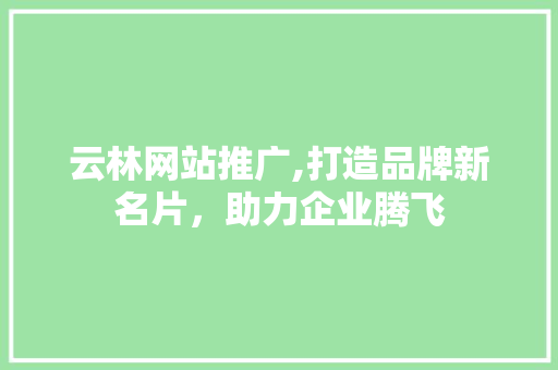 云林网站推广,打造品牌新名片，助力企业腾飞 必应SEO