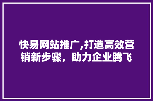 快易网站推广,打造高效营销新步骤，助力企业腾飞 网站建设公司