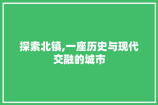 探索北镇,一座历史与现代交融的城市