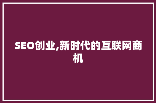 SEO创业,新时代的互联网商机 必应SEO