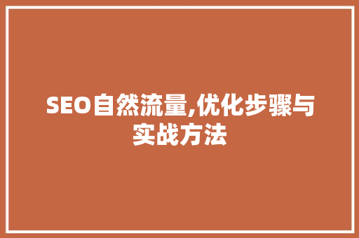 SEO自然流量,优化步骤与实战方法 必应SEO