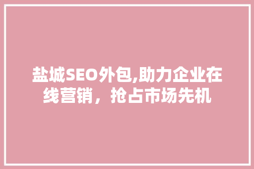 盐城SEO外包,助力企业在线营销，抢占市场先机 网站建设公司