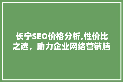 长宁SEO价格分析,性价比之选，助力企业网络营销腾飞 百度SEO