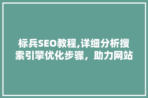 标兵SEO教程,详细分析搜索引擎优化步骤，助力网站排名提升 百度SEO