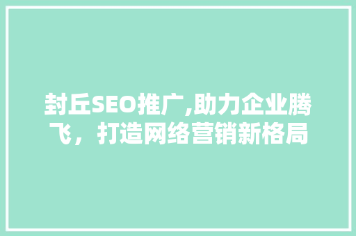 封丘SEO推广,助力企业腾飞，打造网络营销新格局 搜狗SEO