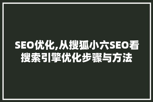 SEO优化,从搜狐小六SEO看搜索引擎优化步骤与方法 必应SEO