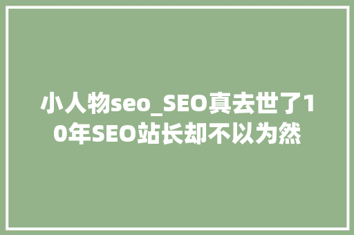 小人物seo_SEO真去世了10年SEO站长却不以为然 小人物seo_SEO真去世了10年SEO站长却不以为然 搜狗SEO